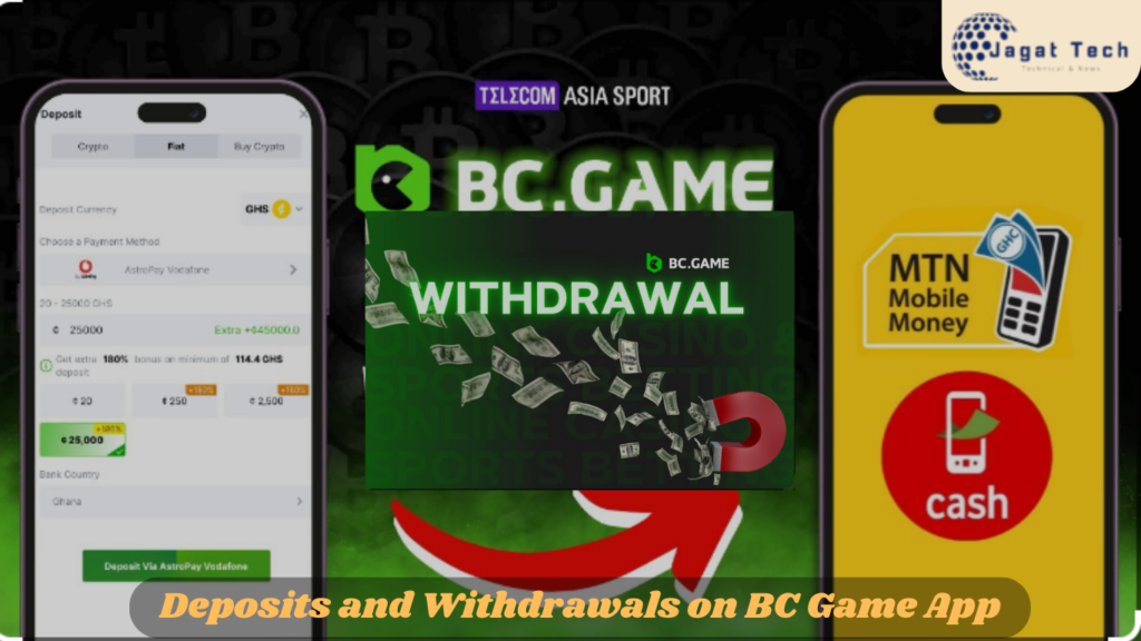 Deposits and Withdrawals on BC Game App