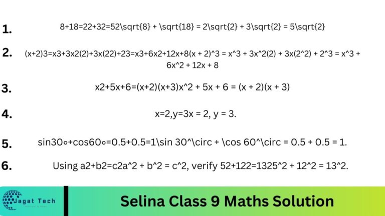 Selina Class 9 Maths Solution